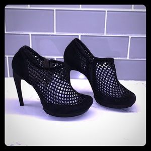 Balenciaga leather mesh ankle Bootie